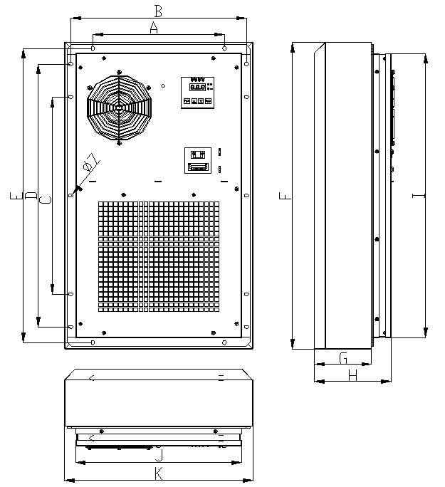 冷却するLCDのトーテムの電気キャビネット小さい産業エアコン